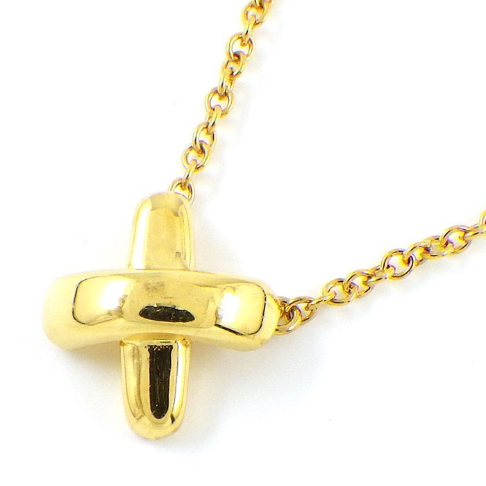 Tiffany Necklace Cross Stitch Signature Yellow Gold 2399$